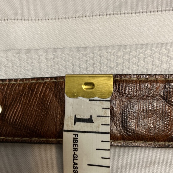 Brown Animal Print Womens Belt With Pewter Colored Buckle & Tip EUC size 30 - Picture 5 of 8